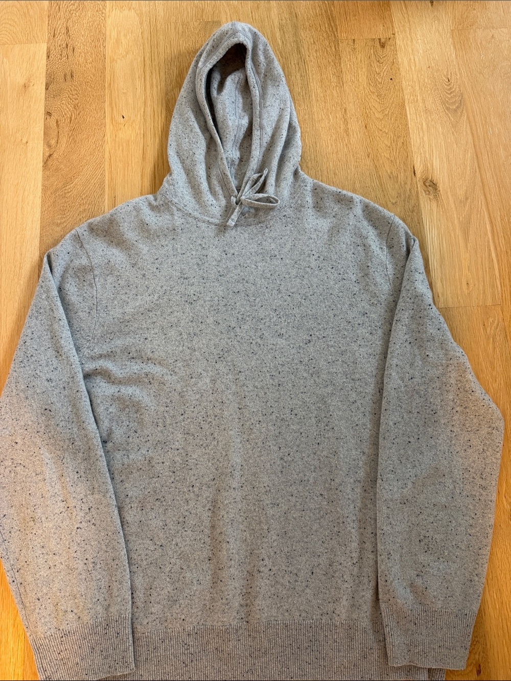 J. Crew Speckled Light Gray Cashmere Hoodie